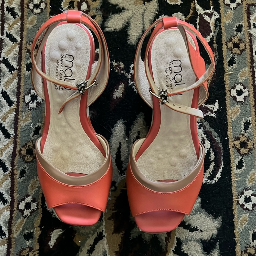 Women’s Orange and Beige Sandals